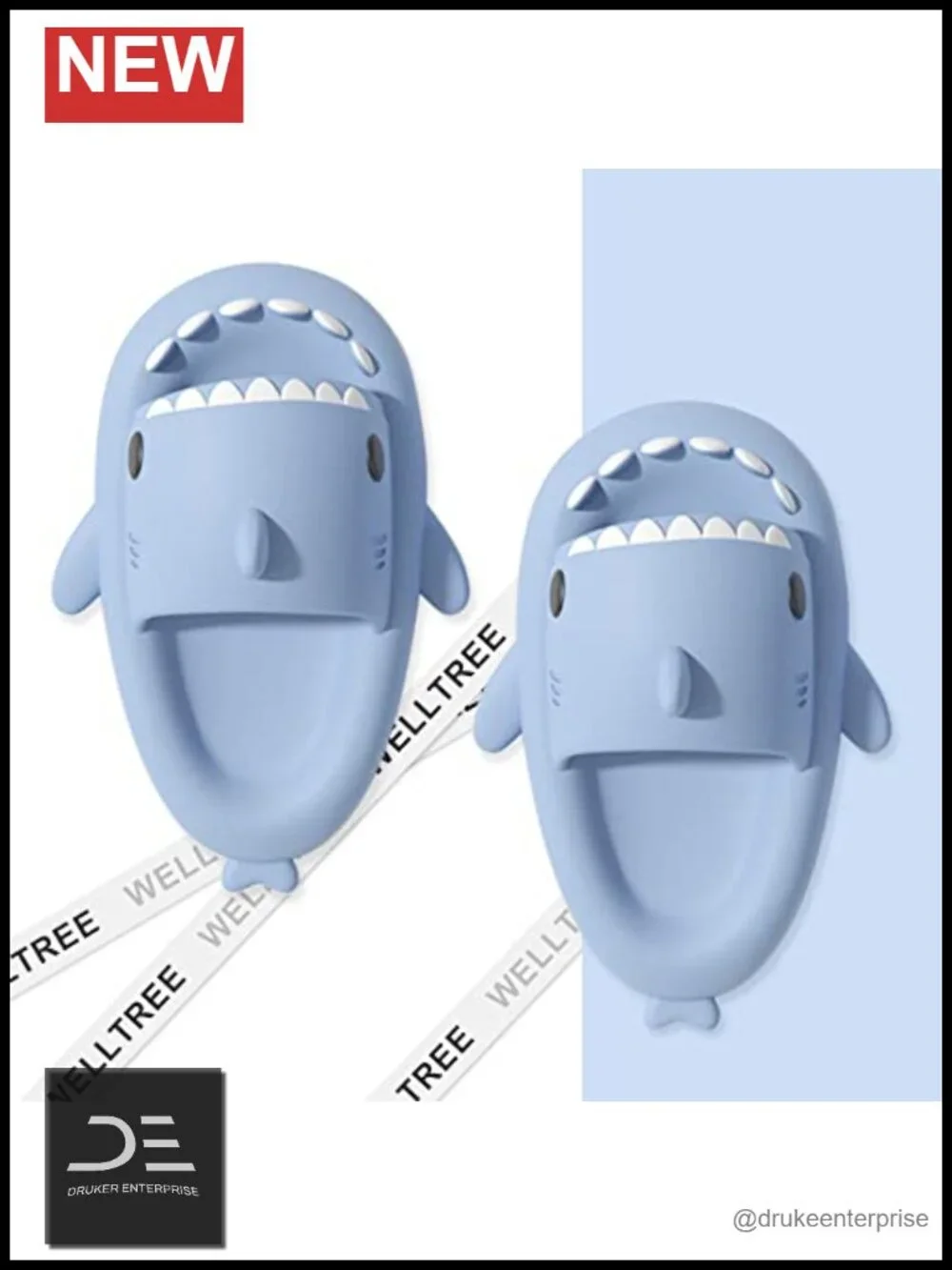 Novelty Shark Slides Cushioned Cloud Slippers EVA Open Toe Sandals